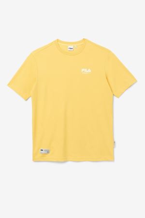 FILA Project 7 Logo T-shirt T-Shirts Mustard,Womens Clothing | CA.UTNSPC572